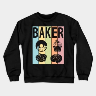 BAKER PASTEL COLORS DESSERTS PASTRY CHEF BAKING LOVER TRENDY Crewneck Sweatshirt